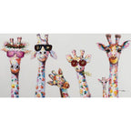 Giraffes de dibujos animados - Arte en lienzo para pared