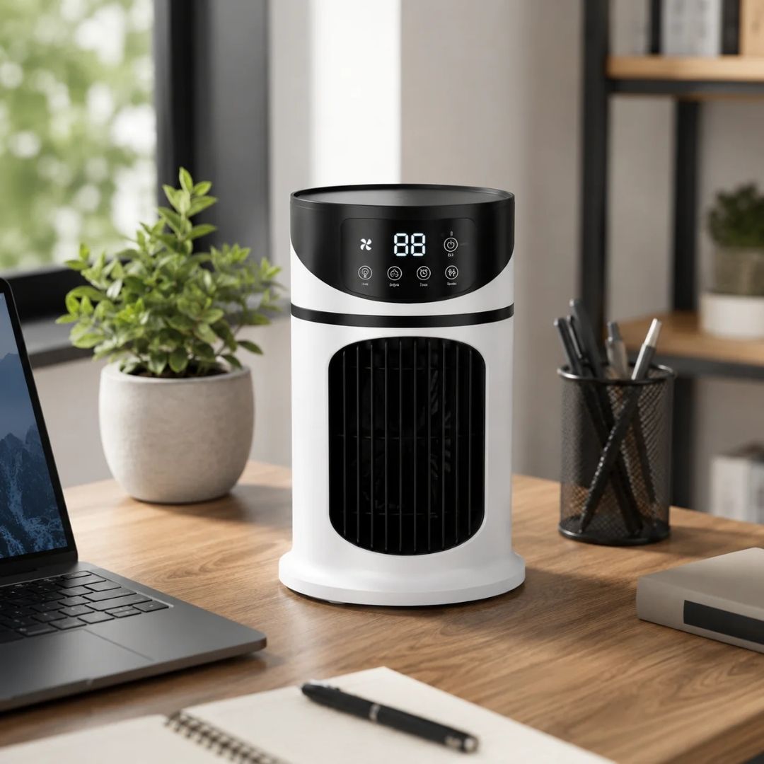 Enfriador de Aire Portátil con Pantalla LED Digital y Control Remoto