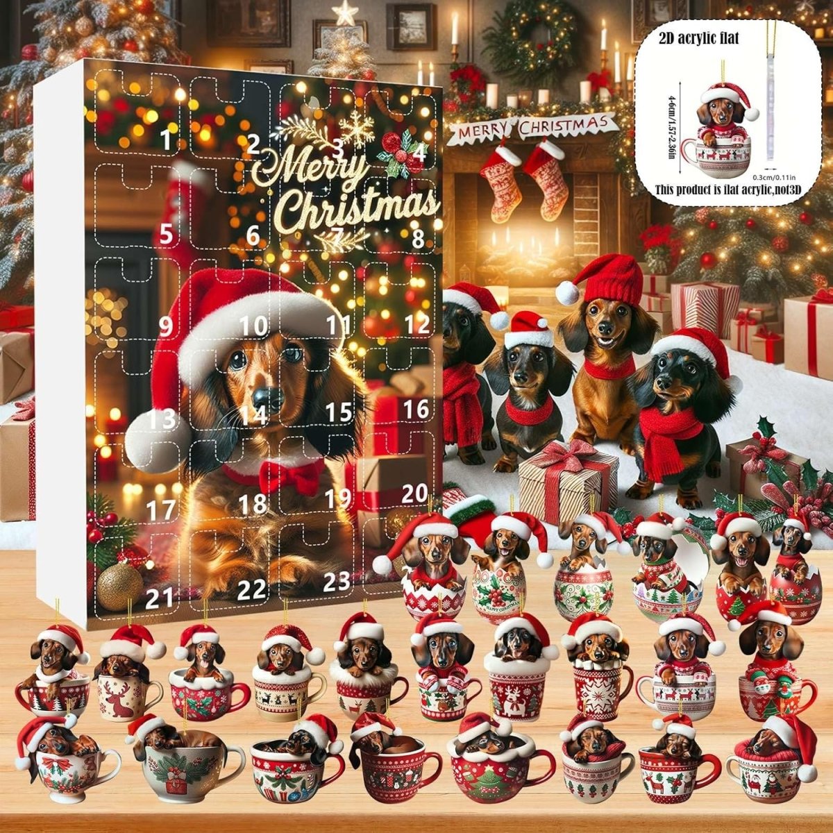 WUFFJOY – Calendario de Adviento de 24 días con temática de teckels para amantes de los animales
