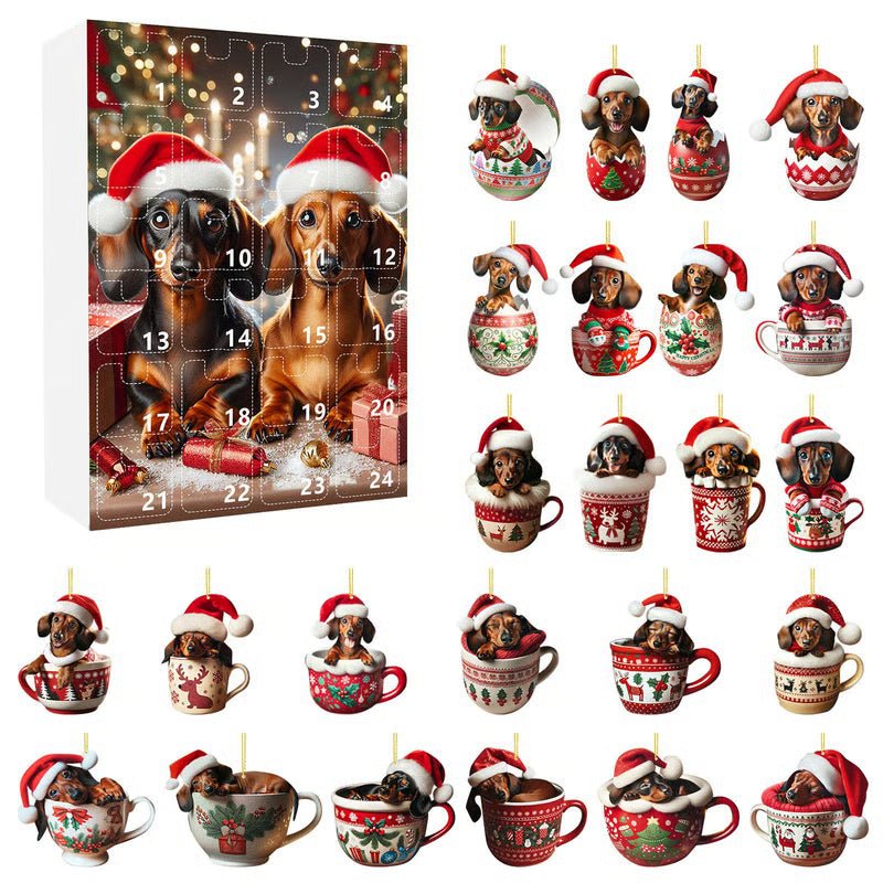 WUFFJOY – Calendario de Adviento de 24 días con temática de teckels para amantes de los animales