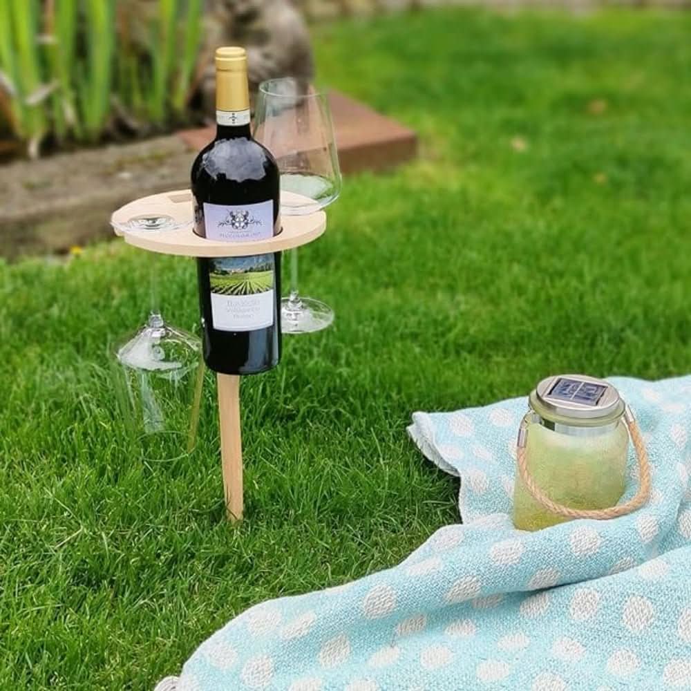 Mesa de Vino Exigente – Mesa de Vino Portátil para Picnics y Disfrute al Aire Libre