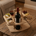 COUNTRYPLATE – Mesa de picnic de madera con compartimentos divididos para momentos especiales de vino
