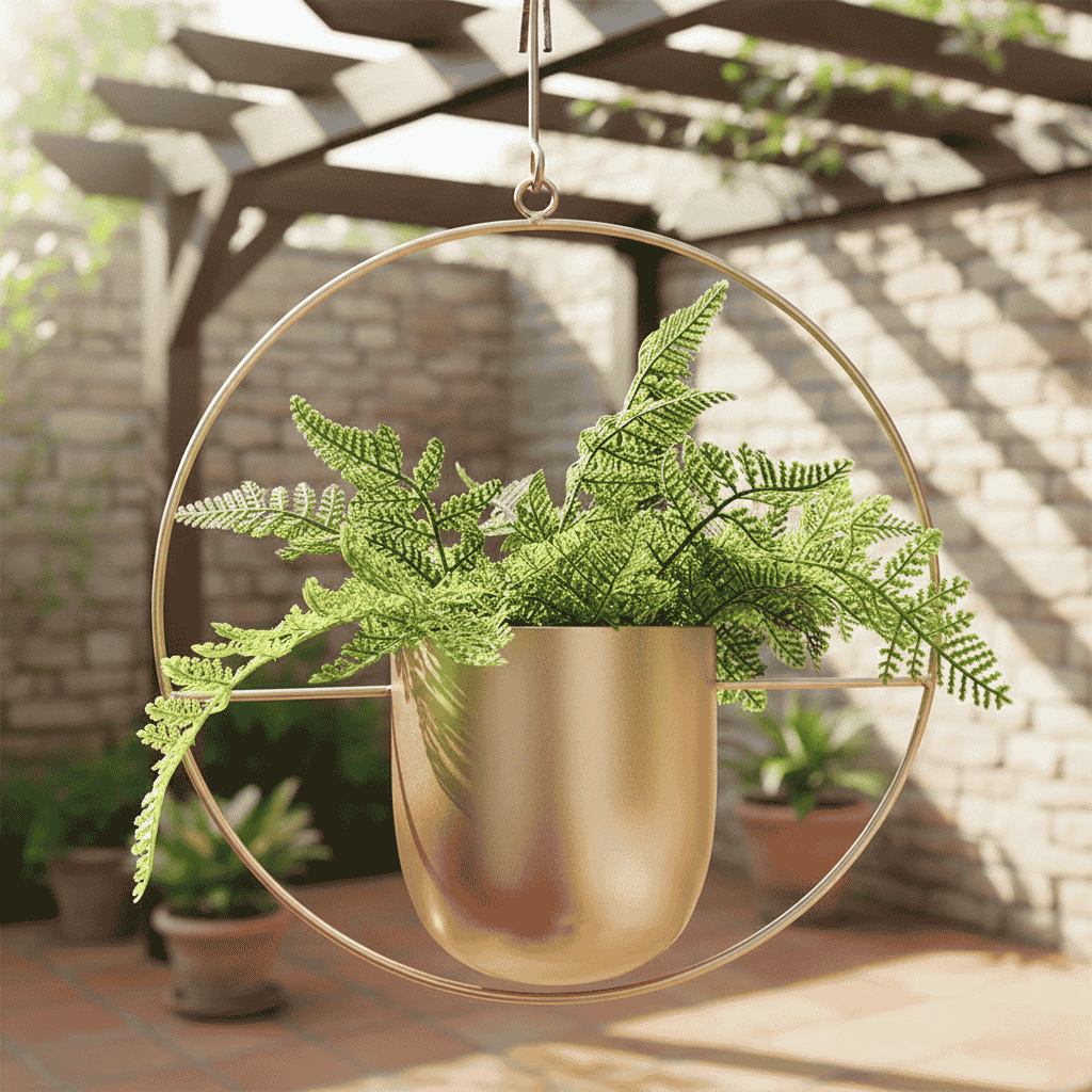 VERTILINE – Colgador de plantas de pared minimalista con cadena ajustable para un interior elegante y claro