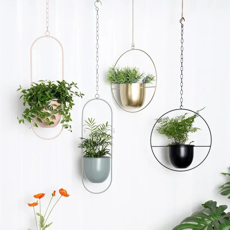 VERTILINE – Colgador de plantas de pared minimalista con cadena ajustable para un interior elegante y claro