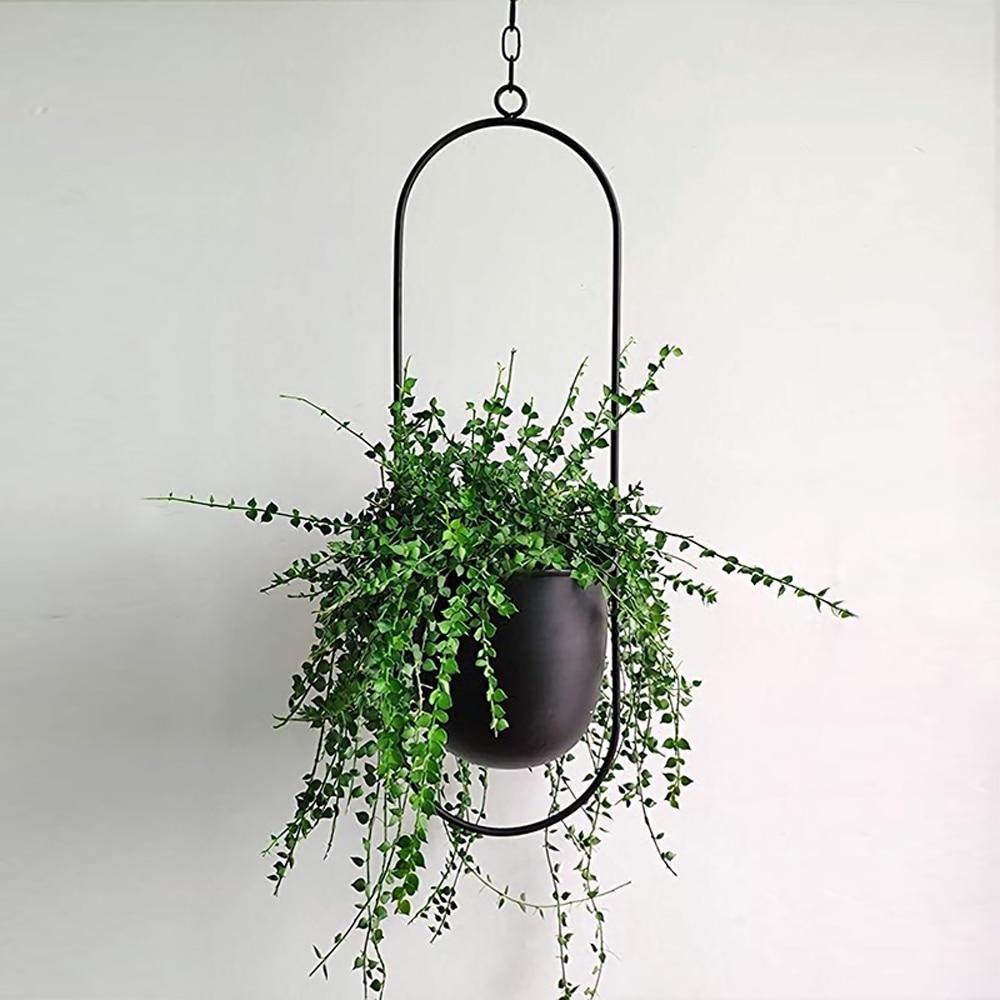 VERTILINE – Colgador de plantas de pared minimalista con cadena ajustable para un interior elegante y claro