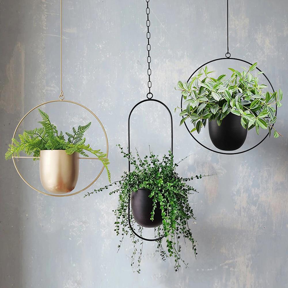 VERTILINE – Colgador de plantas de pared minimalista con cadena ajustable para un interior elegante y claro