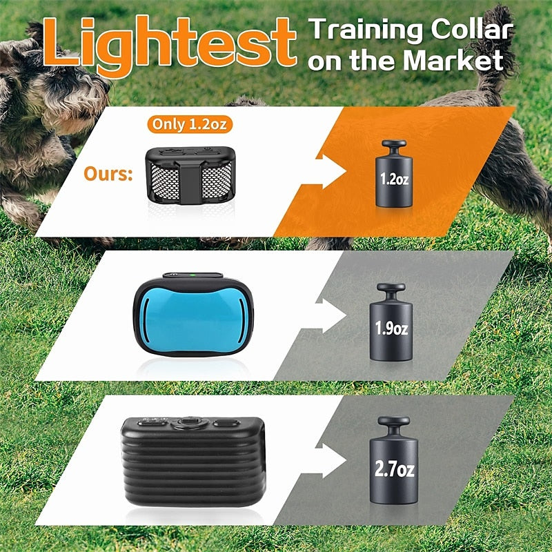 Collar de Entrenamiento para Perros Ligero e Impermeable - Alcance de 400m