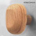 Gancho de Ropa de Madera en Forma de Piedra
