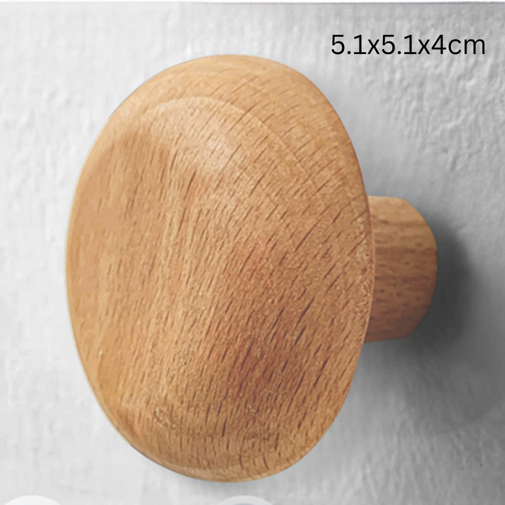 Gancho de Ropa de Madera en Forma de Piedra