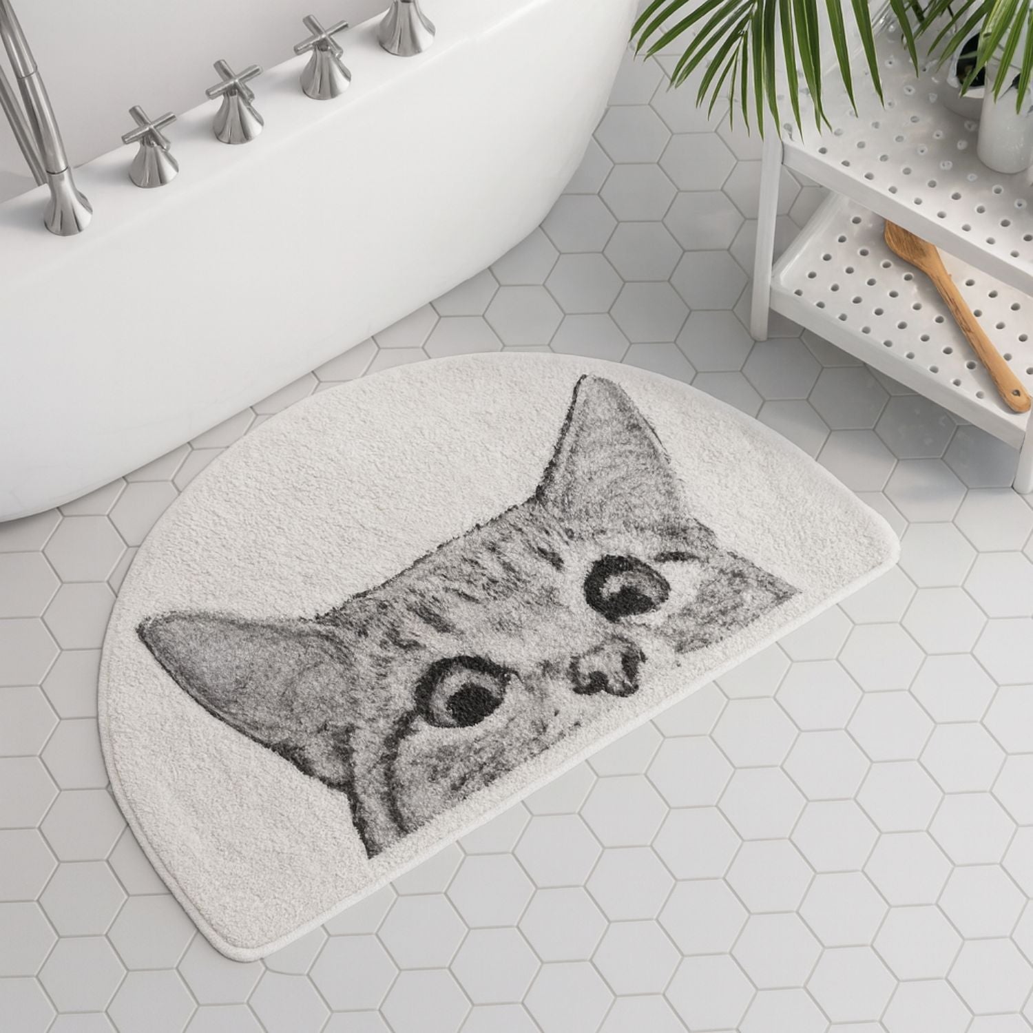 Alfombra de Baño Gatito Espiando