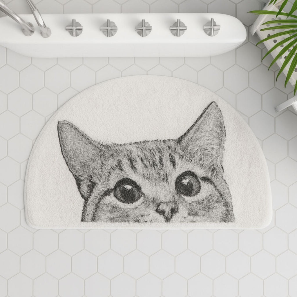 Alfombra de Baño Gatito Espiando