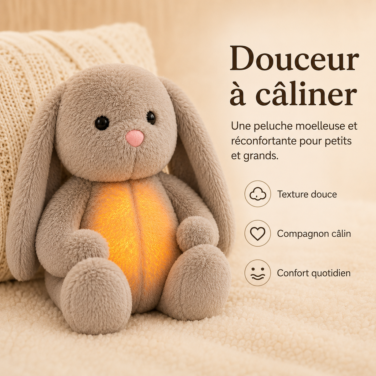 Peluches Relajantes con Respiración y Luz Nocturna - Apaciguador