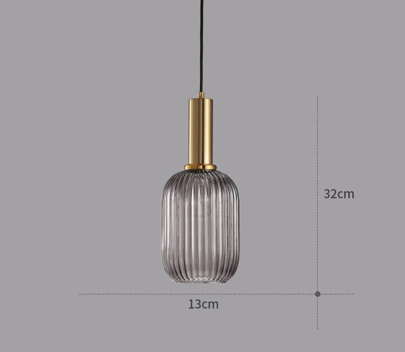 Lámpara Colgante Diseño de Vidrio Retro Estilo Vintage