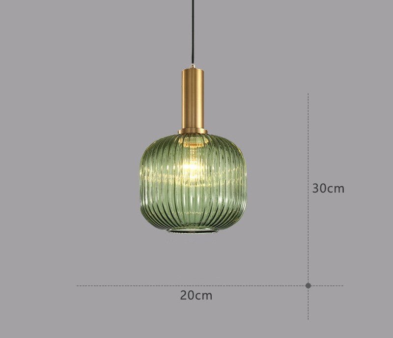 Lámpara Colgante Diseño de Vidrio Retro Estilo Vintage