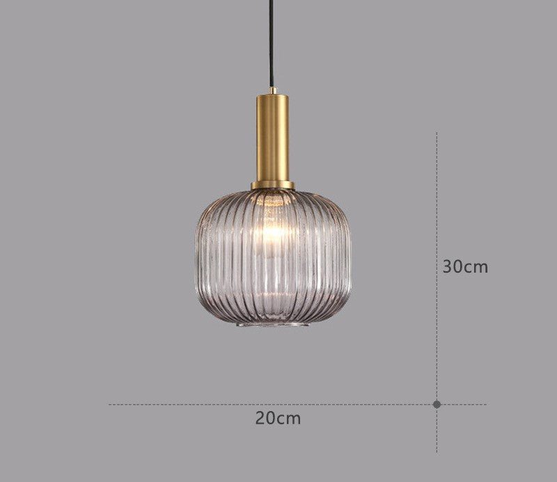Lámpara Colgante Diseño de Vidrio Retro Estilo Vintage