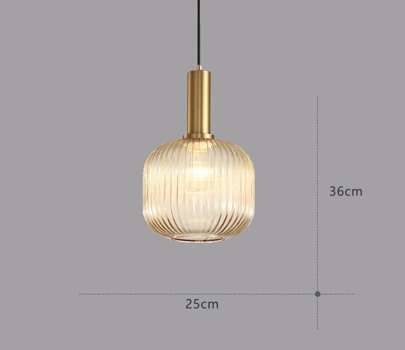 Lámpara Colgante Diseño de Vidrio Retro Estilo Vintage