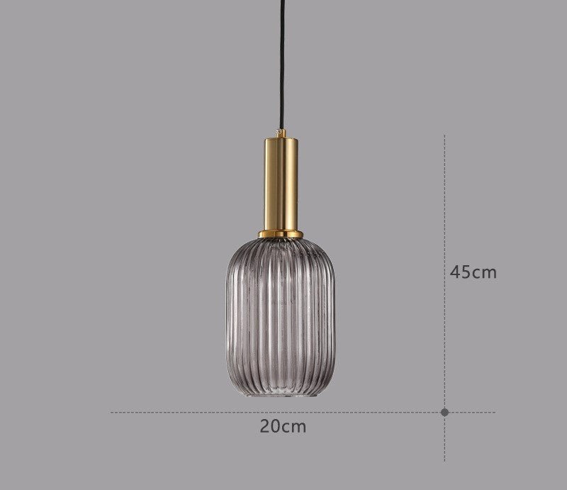 Lámpara Colgante Diseño de Vidrio Retro Estilo Vintage