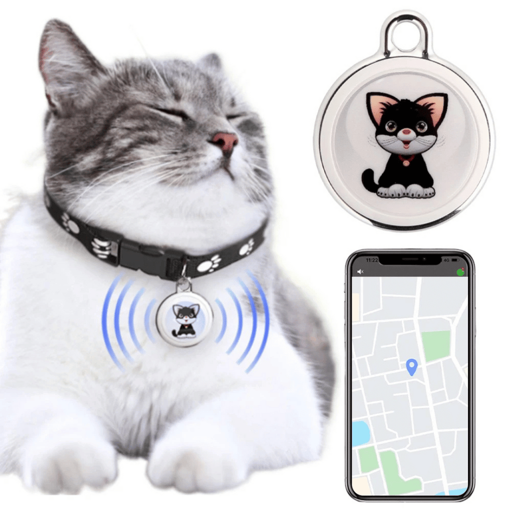 Localizador GPS para mascotas con función de seguimiento en tiempo real y alarma sonora – diseño a prueba de agua para perros y gatos