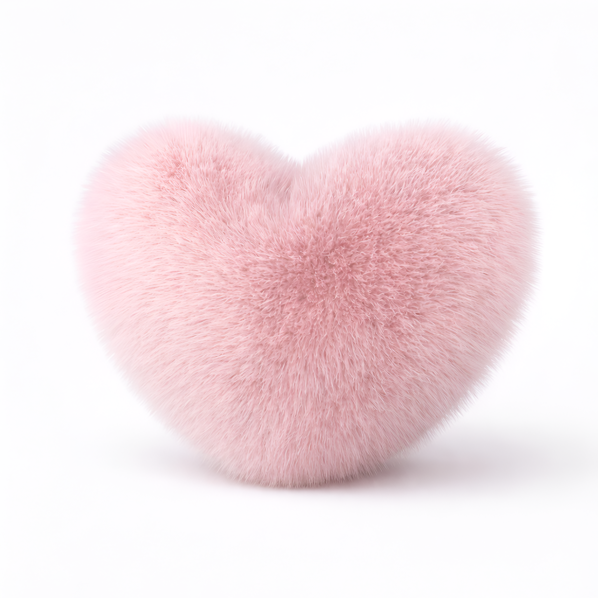 Harold - Cojín de Sofá Corazón de Peluche Imitación Piel de Zorro