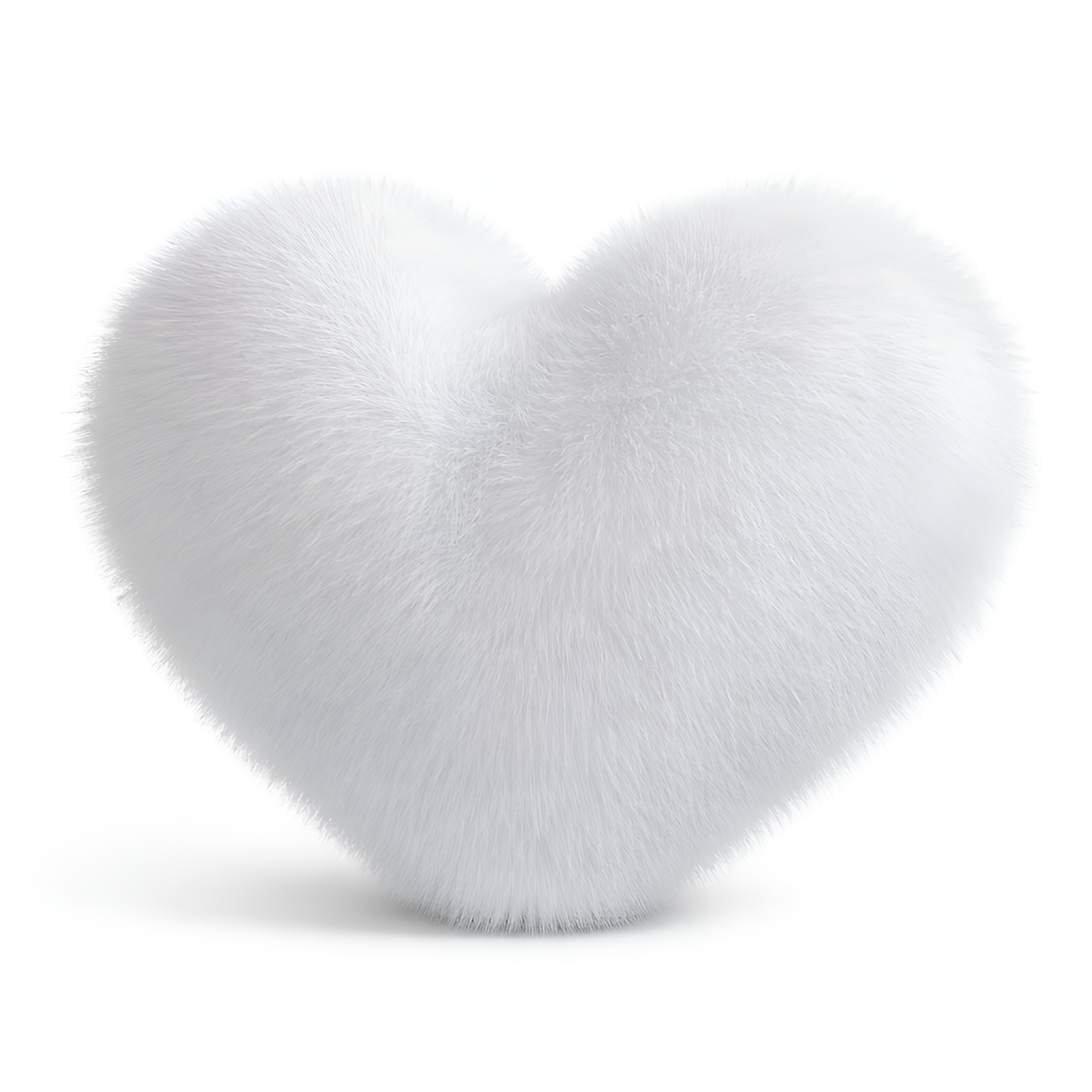 Harold - Cojín de Sofá Corazón de Peluche Imitación Piel de Zorro