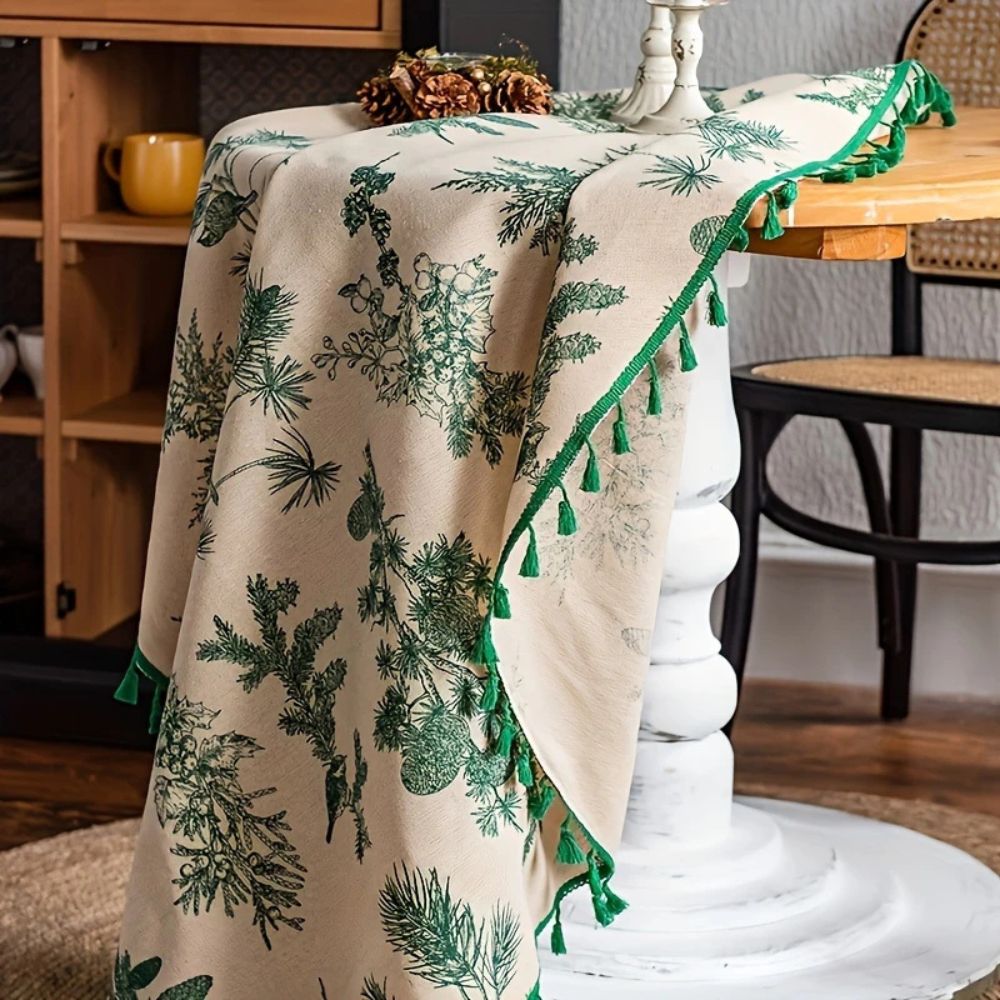 Lisslune | Mantel Redondo con Estampado de Piña