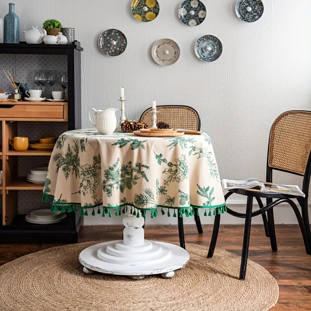 Lisslune | Mantel Redondo con Estampado de Piña