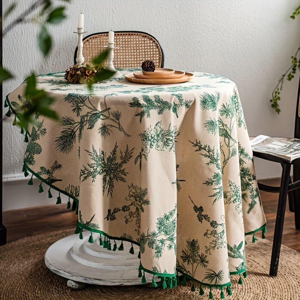 Lisslune | Mantel Redondo con Estampado de Piña