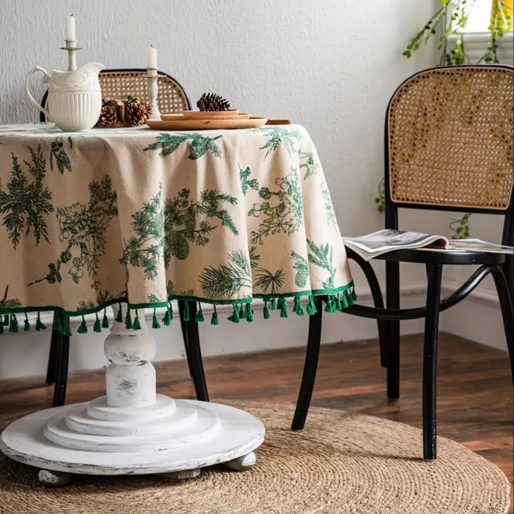 Lisslune | Mantel Redondo con Estampado de Piña