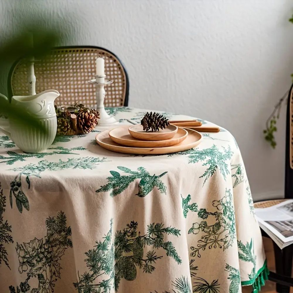 Lisslune | Mantel Redondo con Estampado de Piña