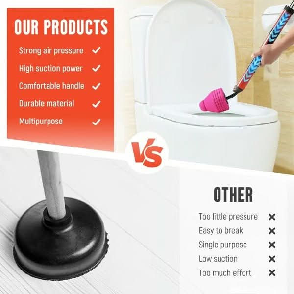 FLOWMAX – Ventouse de toilette haute pression pour un débouchage rapide