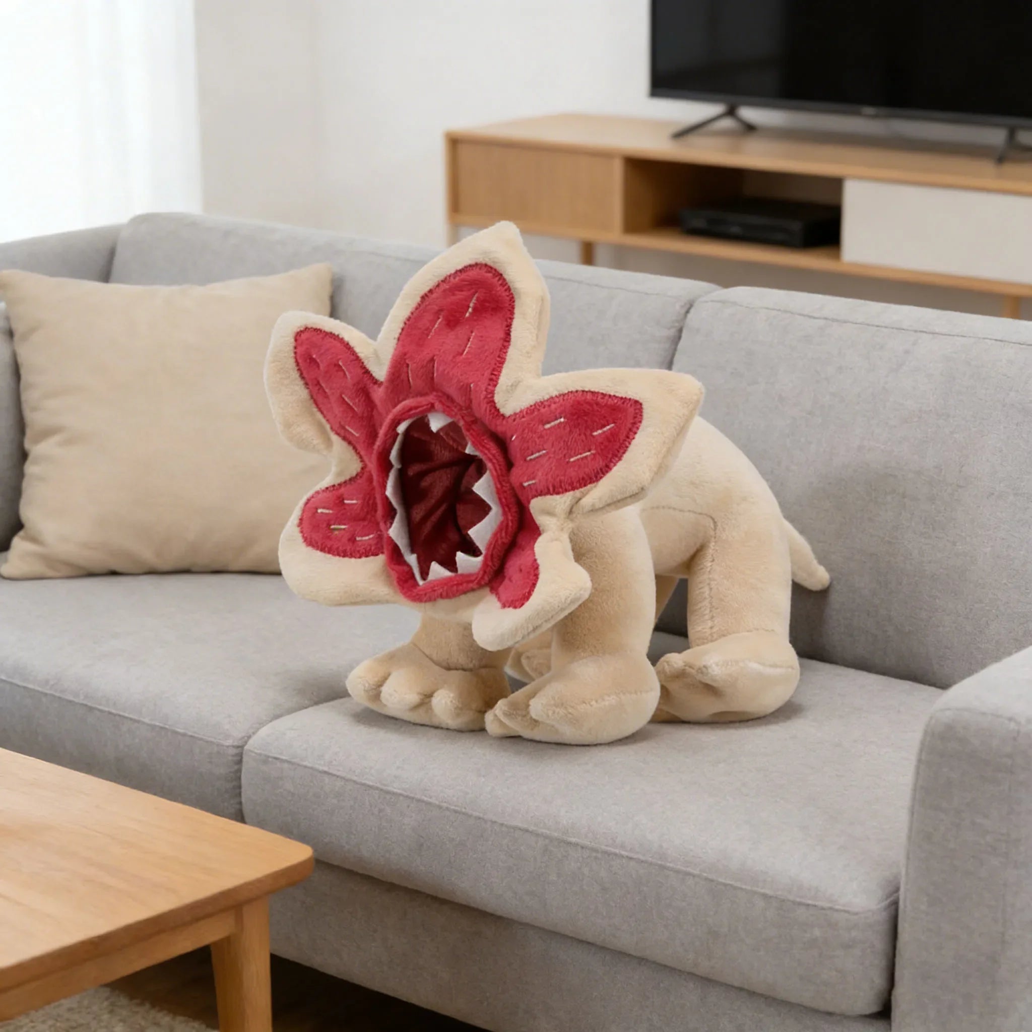Juguete de Peluche Demogorgon 25 cm – Monstruo Suave Gris para Halloween para Niños 3+