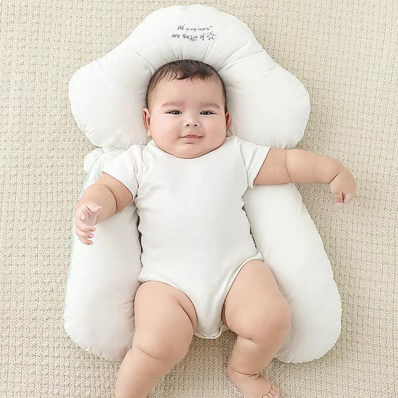 Almohada Ortopédica para Bebés en Forma de U de Algodón Orgánico – Soporte de Cuello Ajustable, Sueño Cómodo 0-24 Meses