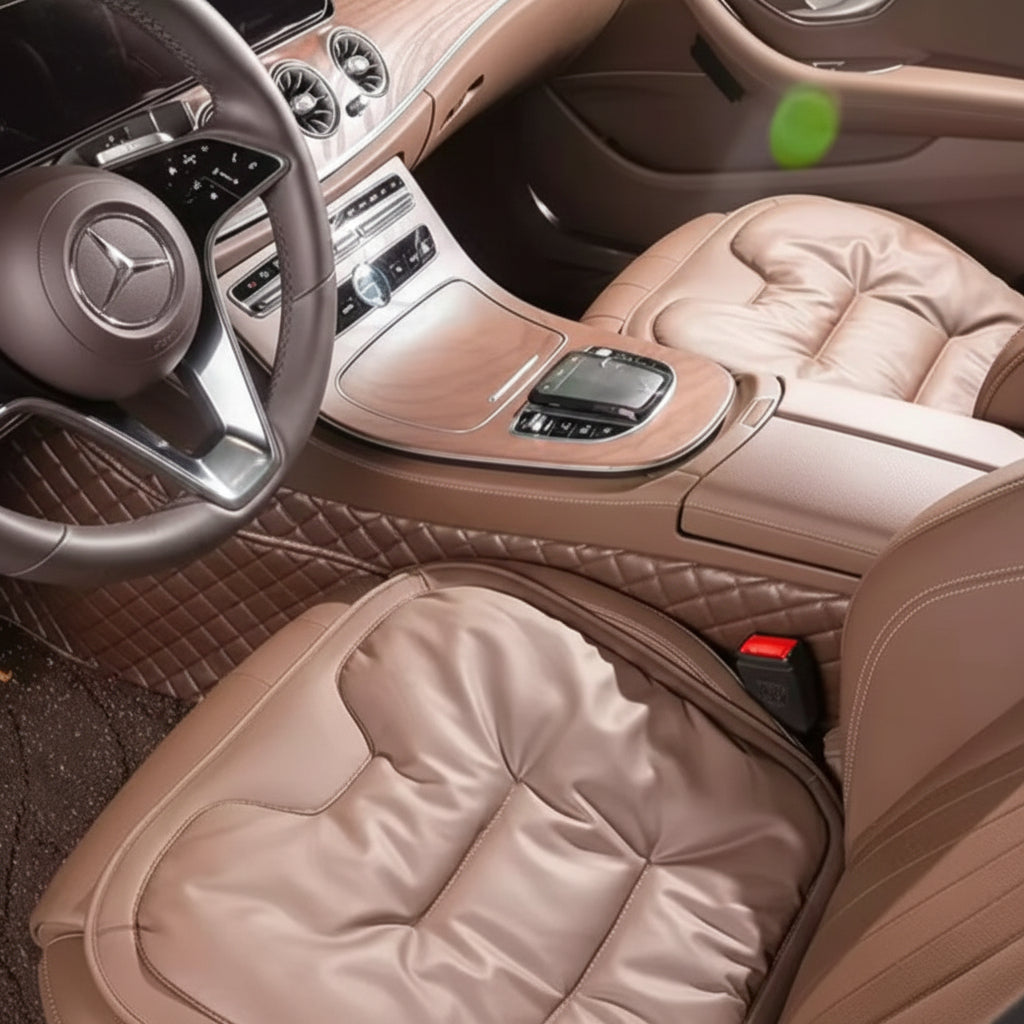 Cojín para asiento de coche de espuma viscoelástica con soporte lumbar – funda transpirable que proporciona apoyo para la espalda y comodidad