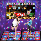Alfombra de baile doble con control remoto y construcción antideslizante para computadora y televisor – alfombra de fitness interactiva RhythmFlex