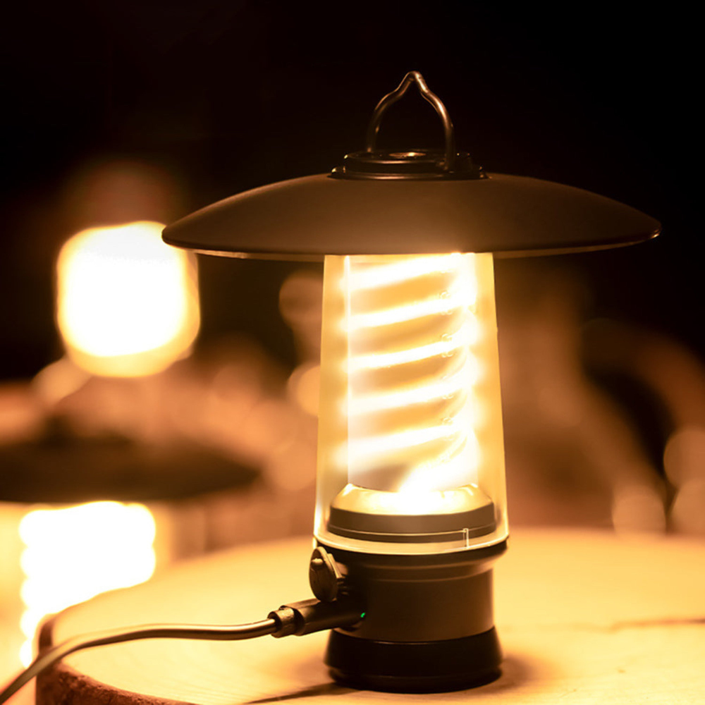 Linterna Portátil Recargable para Exteriores - Luz Cálida Ajustable para Espacios al Aire Libre
