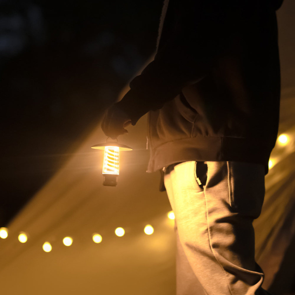 Linterna Portátil Recargable para Exteriores - Luz Cálida Ajustable para Espacios al Aire Libre