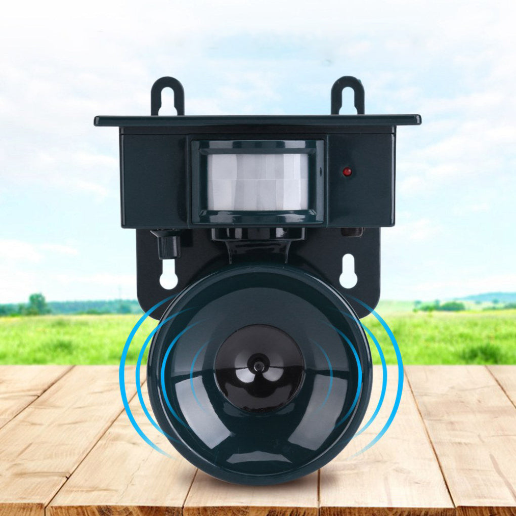 Lisslune | TerraGuard – Repelente Solar de Aves a Prueba de Climas con Sensor de Movimiento PIR y Sonido Natural de Disuasión