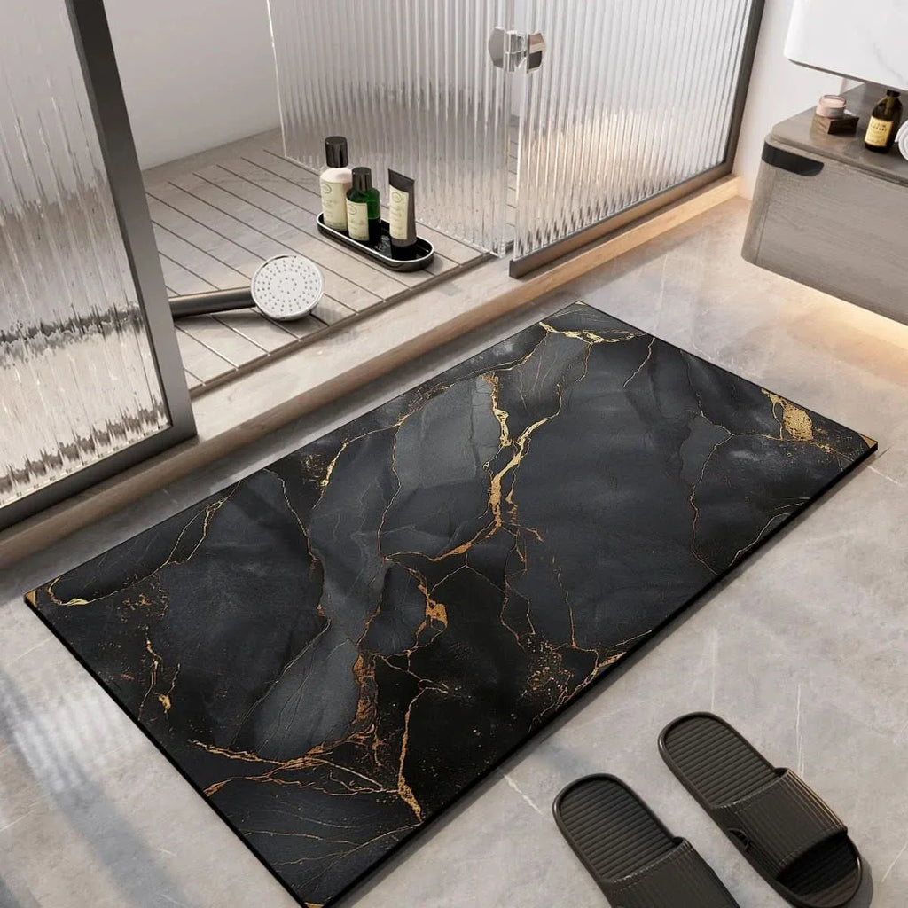 HYDROABSORB – Alfombra de baño de barro de diatomeas premium, absorbente y antideslizante