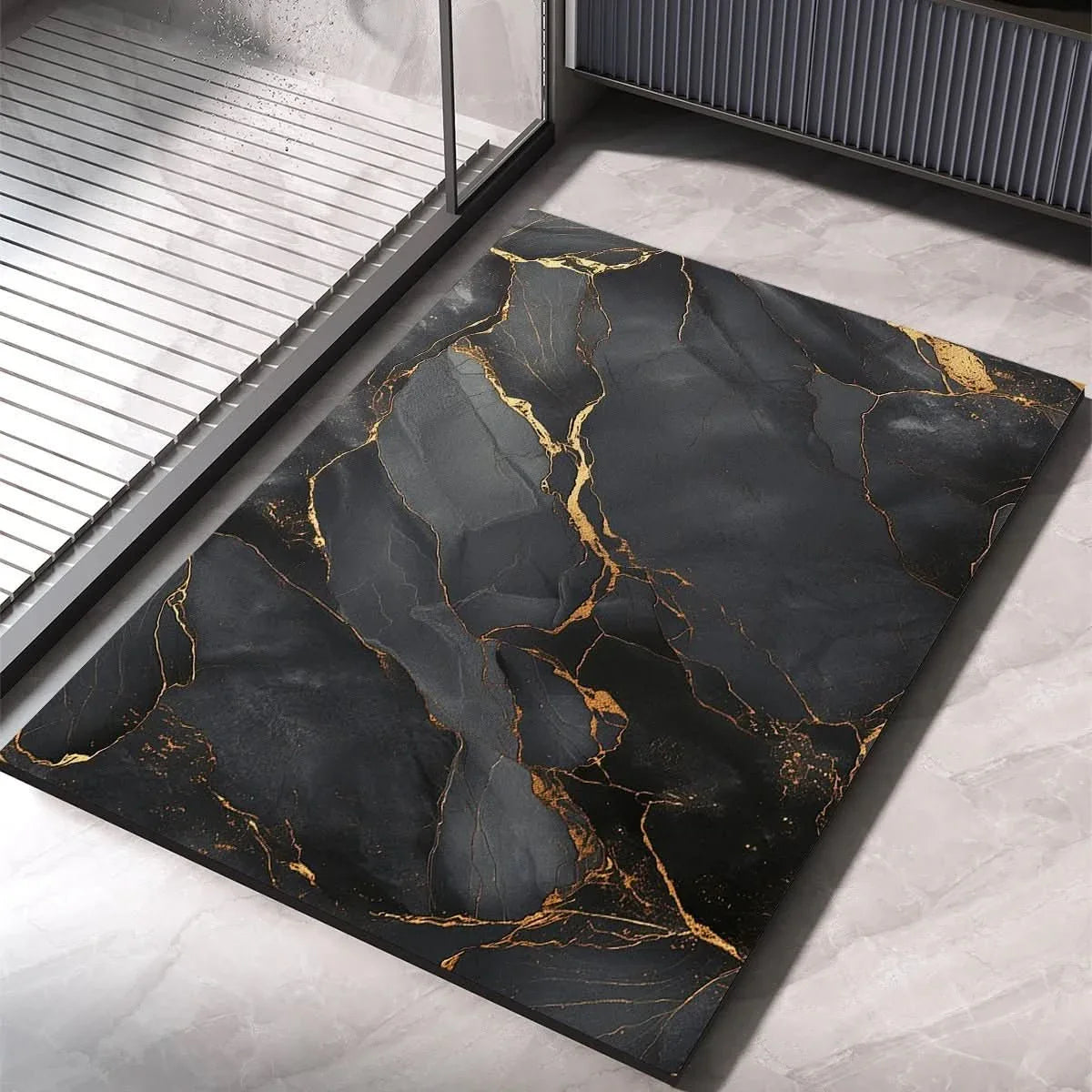 HYDROABSORB – Alfombra de baño de barro de diatomeas premium, absorbente y antideslizante