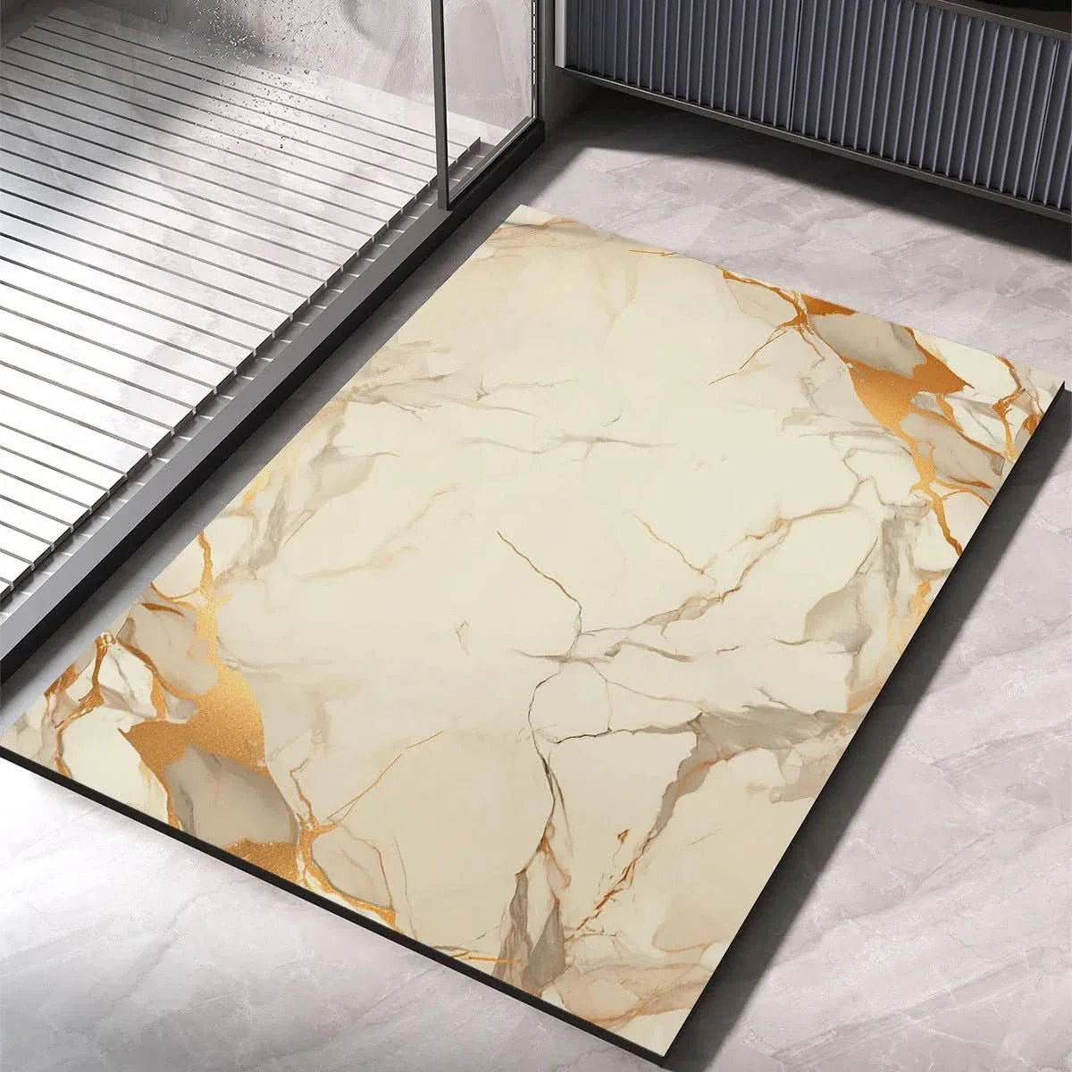 HYDROABSORB – Alfombra de baño de barro de diatomeas premium, absorbente y antideslizante