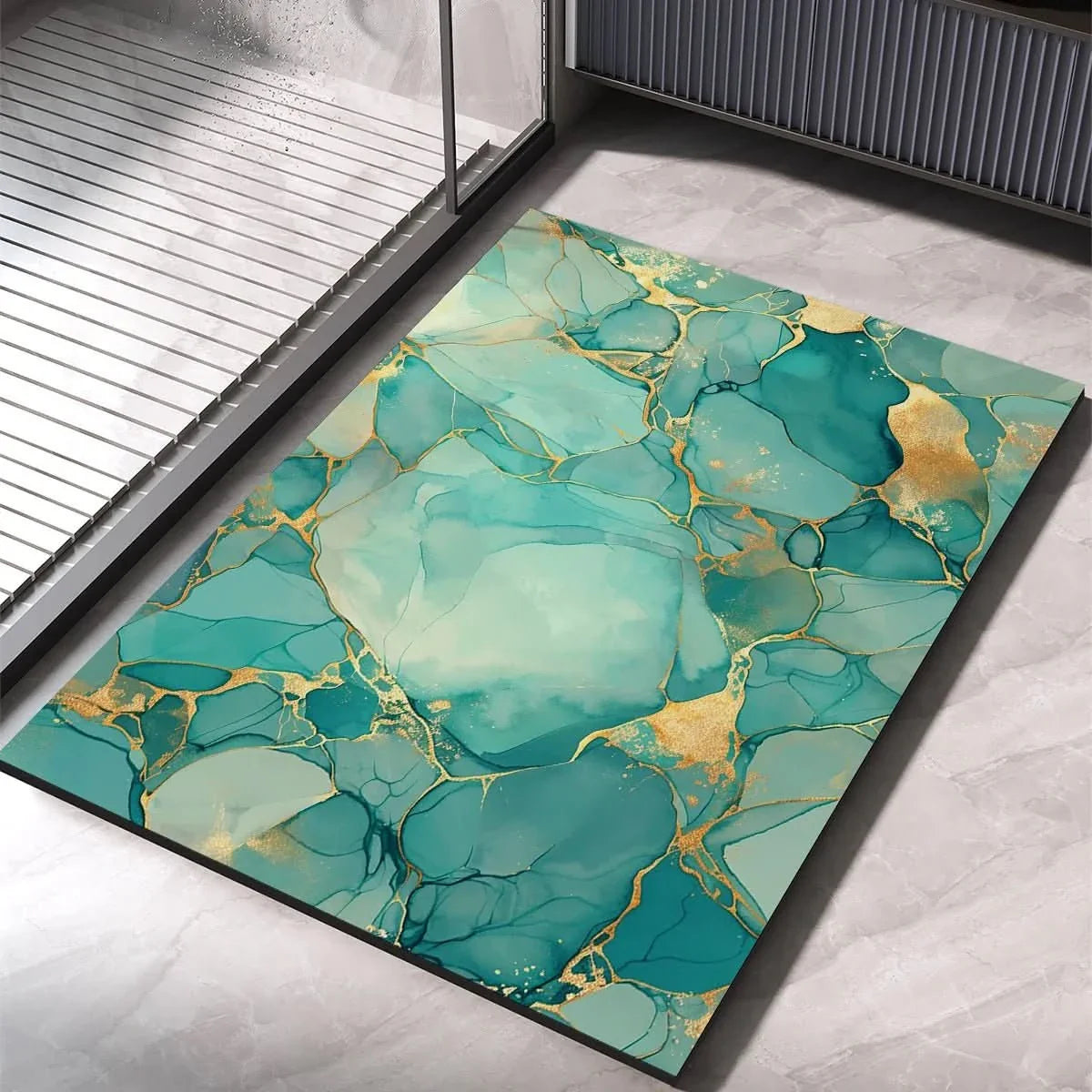 HYDROABSORB – Alfombra de baño de barro de diatomeas premium, absorbente y antideslizante