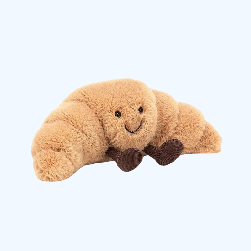 Cadeau Pop Croissant Peluche | Almohada de Pan Sonriente | Juguete de Peluche Adorable
