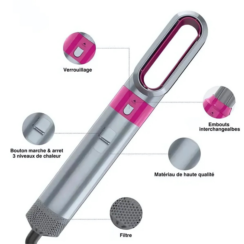 Cepillo de peinado 5-en-1