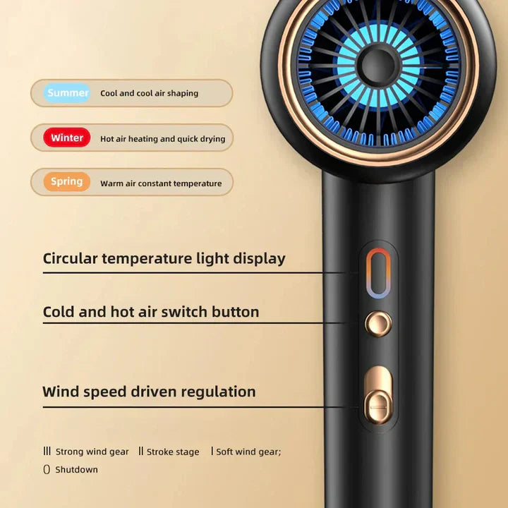 Secador de Pelo Profesional 2400W con Tecnología Iónica