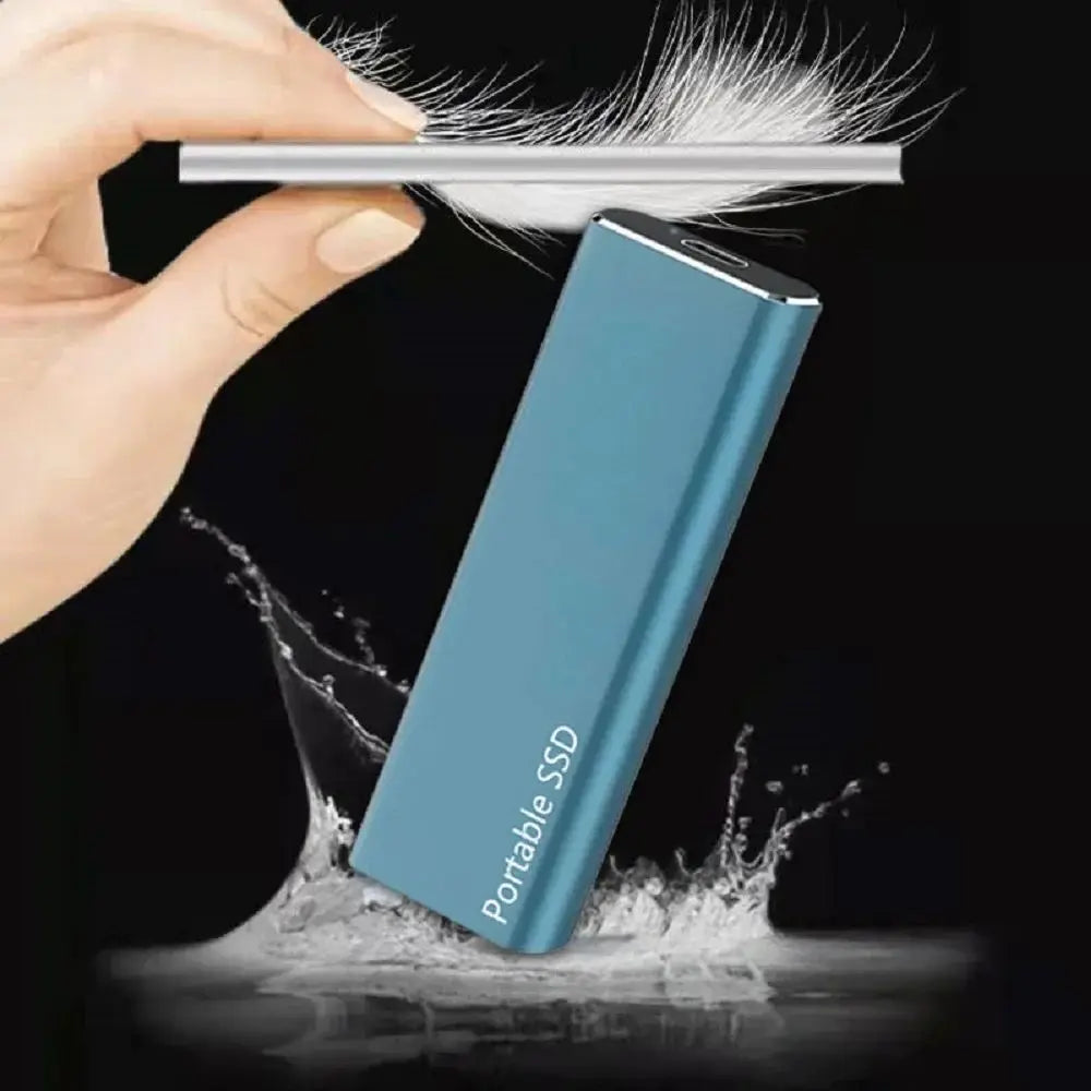 SSD externa portátil de aluminio – Transferencias rápidas, diseño ligero, USB-C