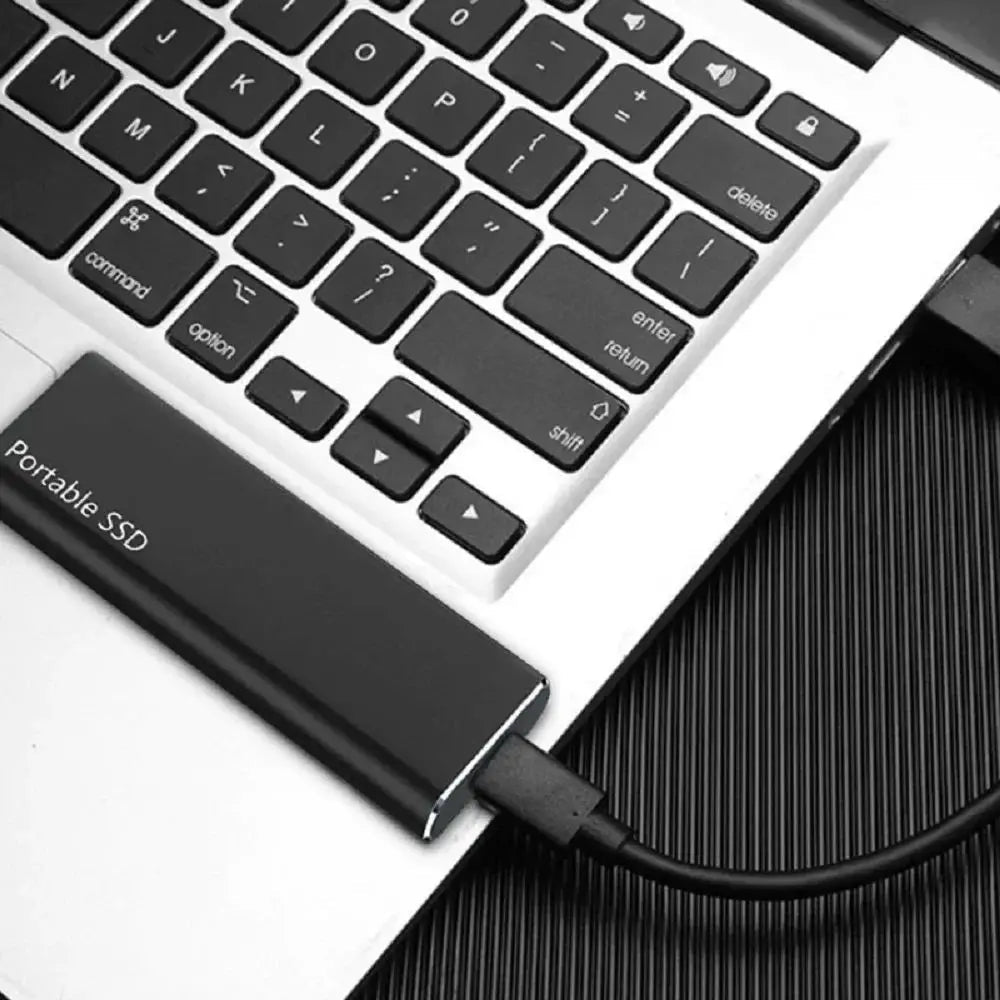 SSD externa portátil de aluminio – Transferencias rápidas, diseño ligero, USB-C