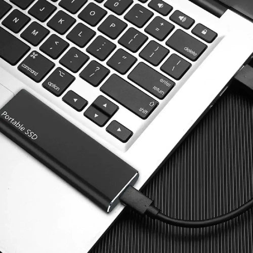 SSD externa portátil de aluminio – Transferencias rápidas, diseño ligero, USB-C