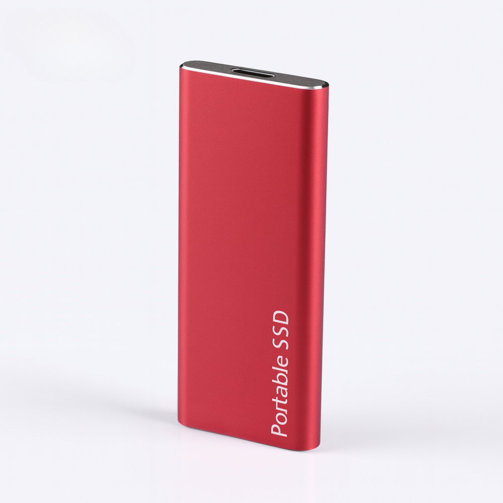 SSD externa portátil de aluminio – Transferencias rápidas, diseño ligero, USB-C