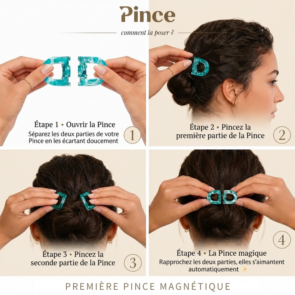 Pinza para el cabello magnética Pack de 5