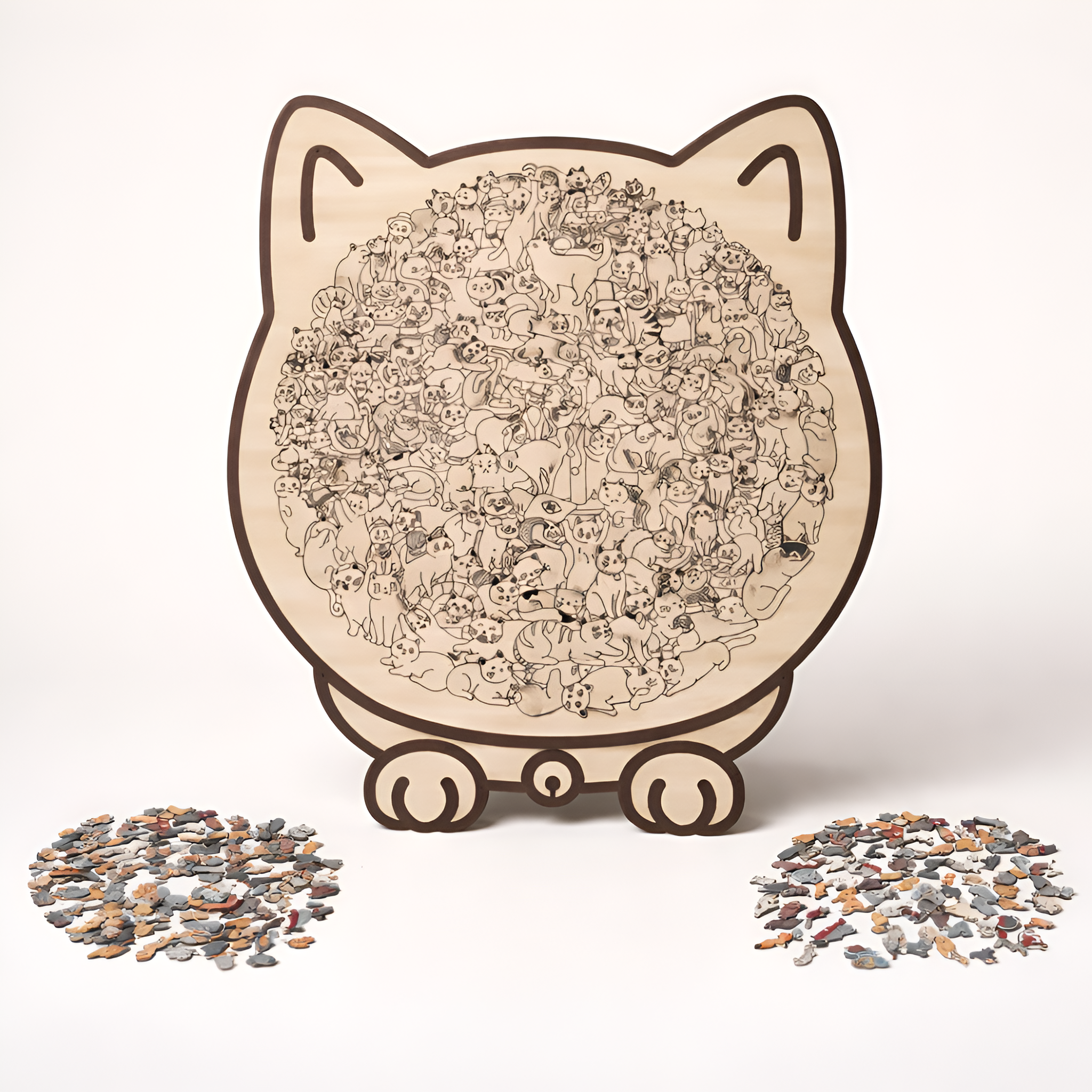 Tavi - Puzzle de gatos 135 piezas colores Morandi
